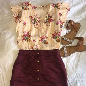 Beautiful, floral top, NEVER WORN!